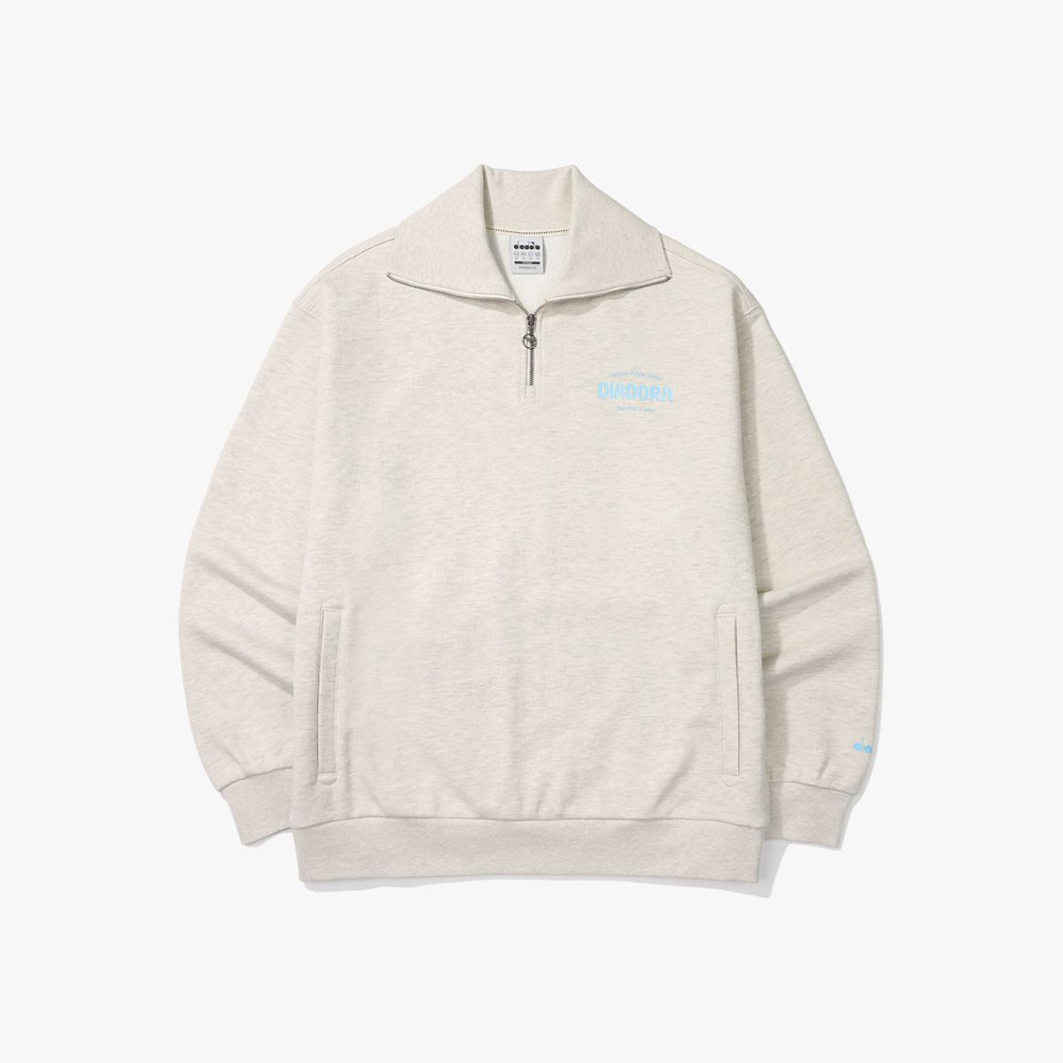 디아도라(diadora) 컴피 하프집업 맨투맨 MELANGE GREY