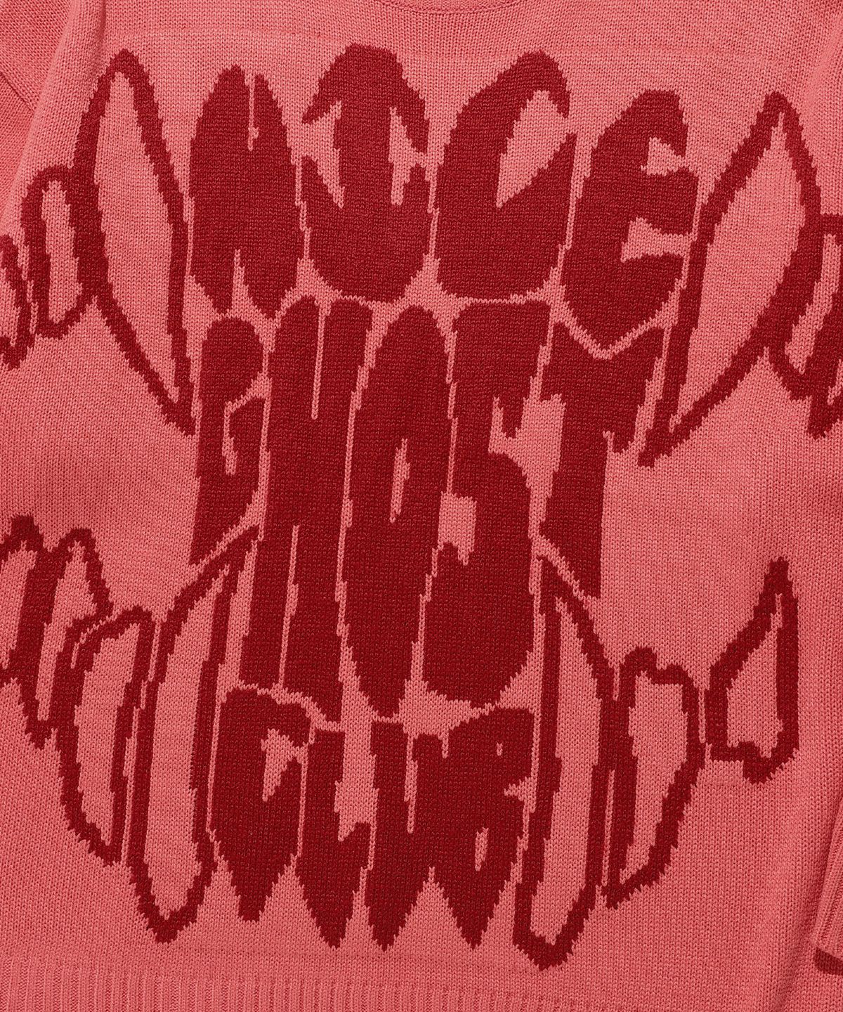 나이스고스트클럽(NICEGHOSTCLUB) MONSTER TEETH LOGO KNIT_PINK(NG2ESUK600A)