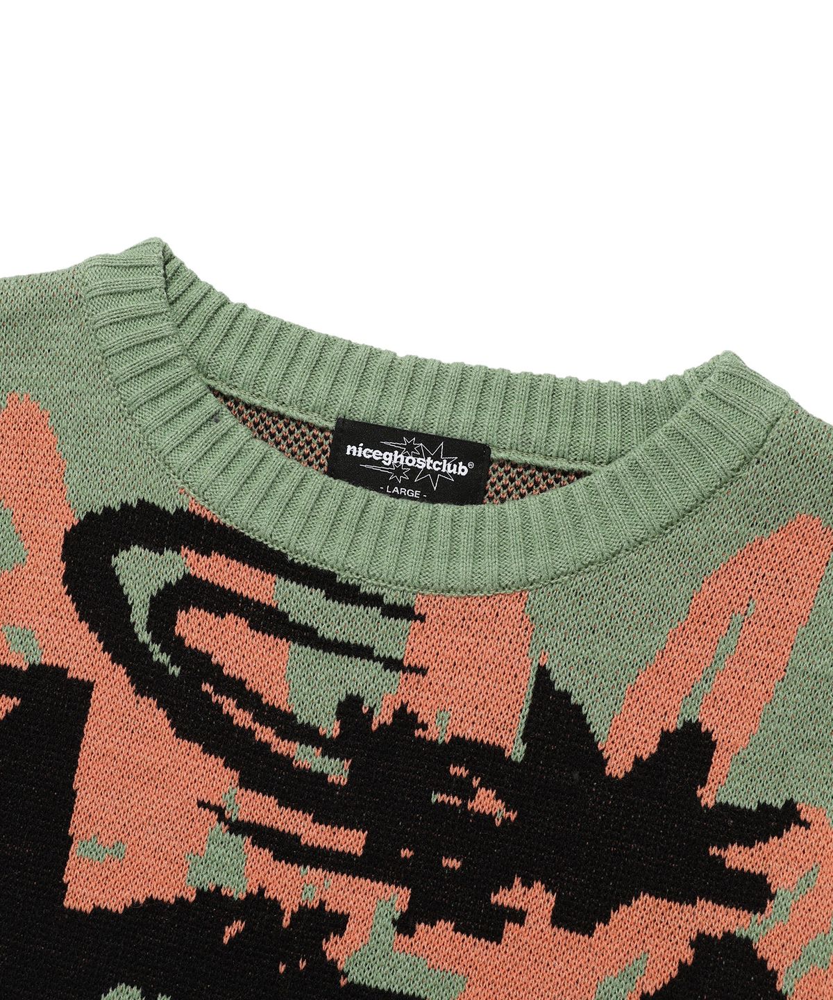 나이스고스트클럽(NICEGHOSTCLUB) CRAYON ANGEL&DEVIL KNIT_GREEN(NG2ESUK602A)
