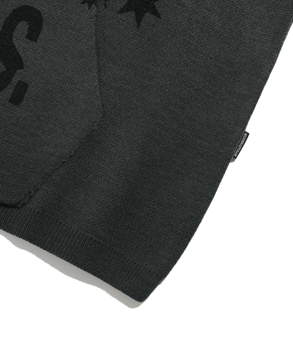 나이스고스트클럽(NICEGHOSTCLUB) EVEN THE DEVIL KNIT HOODIE_CHARCOAL(NG2ESUK610A)