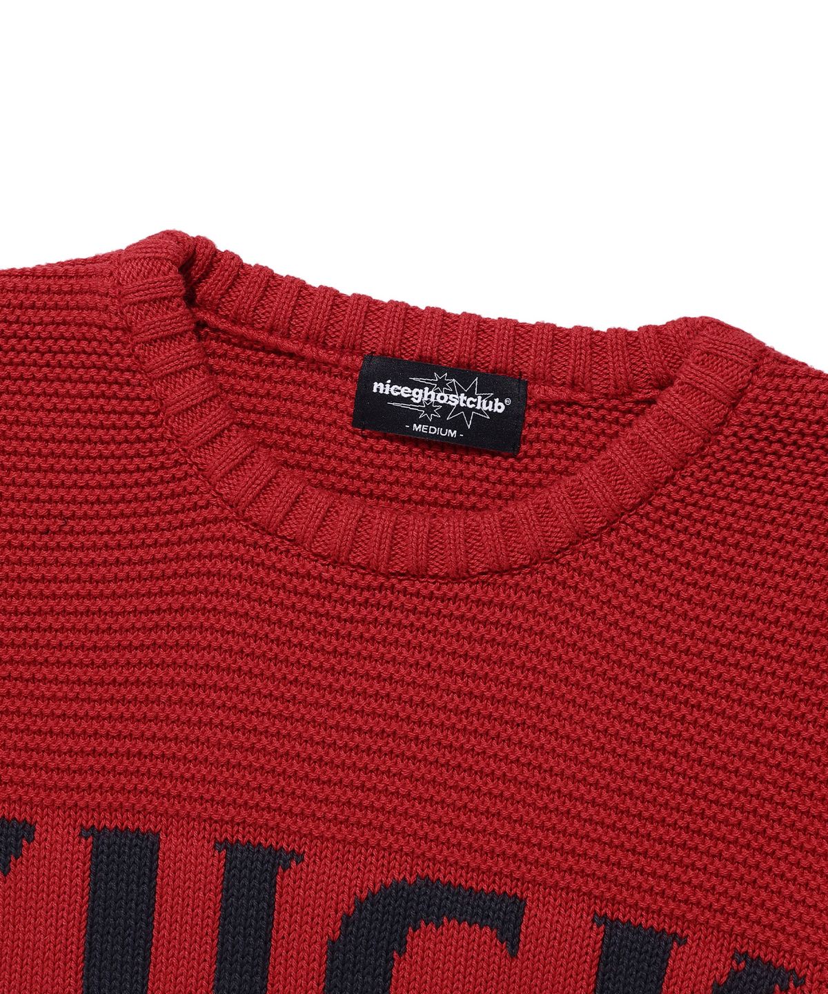 나이스고스트클럽(NICEGHOSTCLUB) YUCK FOU NET KNIT TEE_RED(NG2ESUK604A)