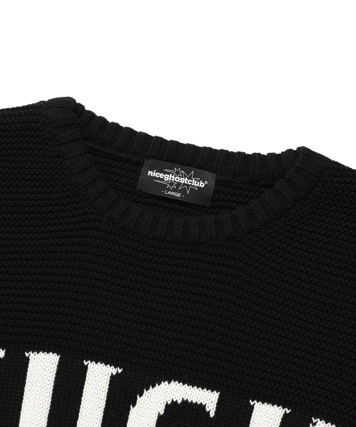 나이스고스트클럽(NICEGHOSTCLUB) YUCK FOU NET KNIT TEE_BLACK(NG2ESUK604A)