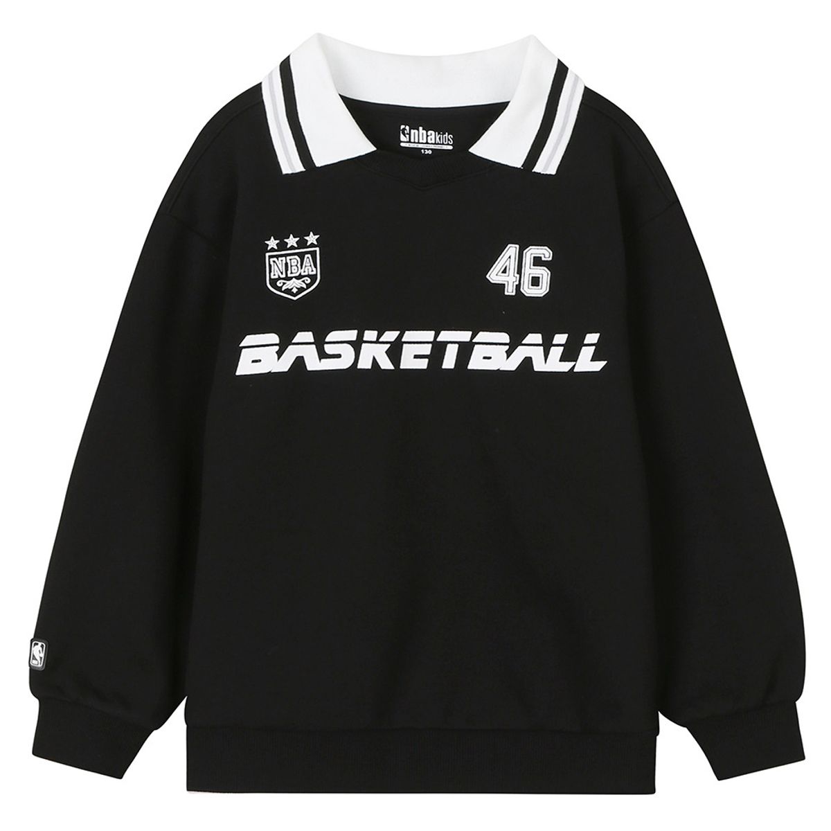 엔비에이 키즈(NBA KIDS) 스포츠 카라 맨투맨(K241TS050P) 블랙