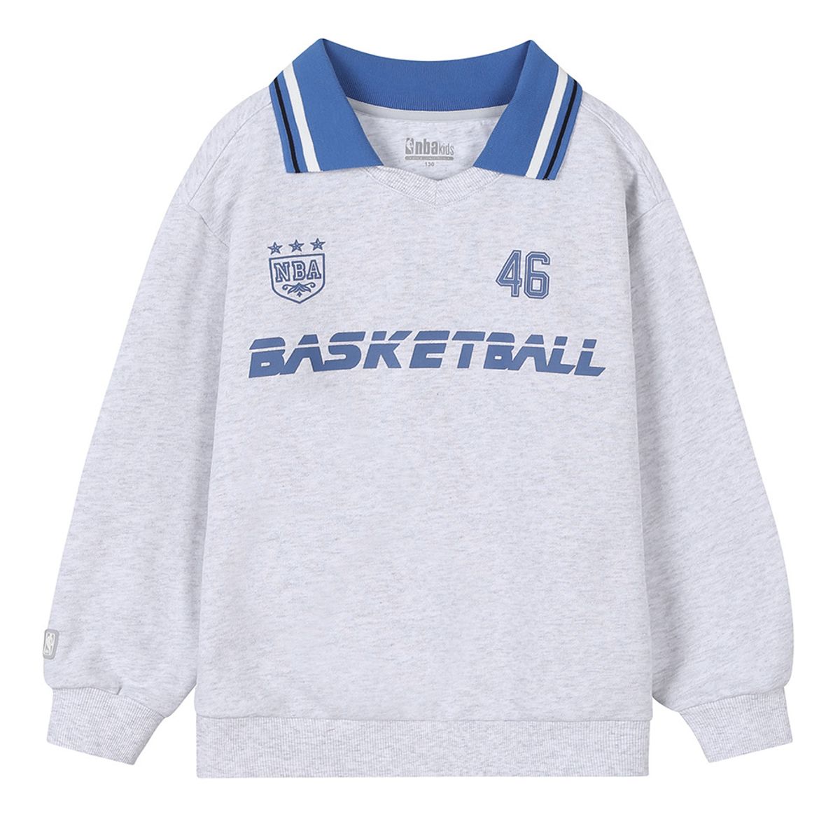엔비에이 키즈(NBA KIDS) 스포츠 카라 맨투맨(K241TS050P) 멜란지 그레이