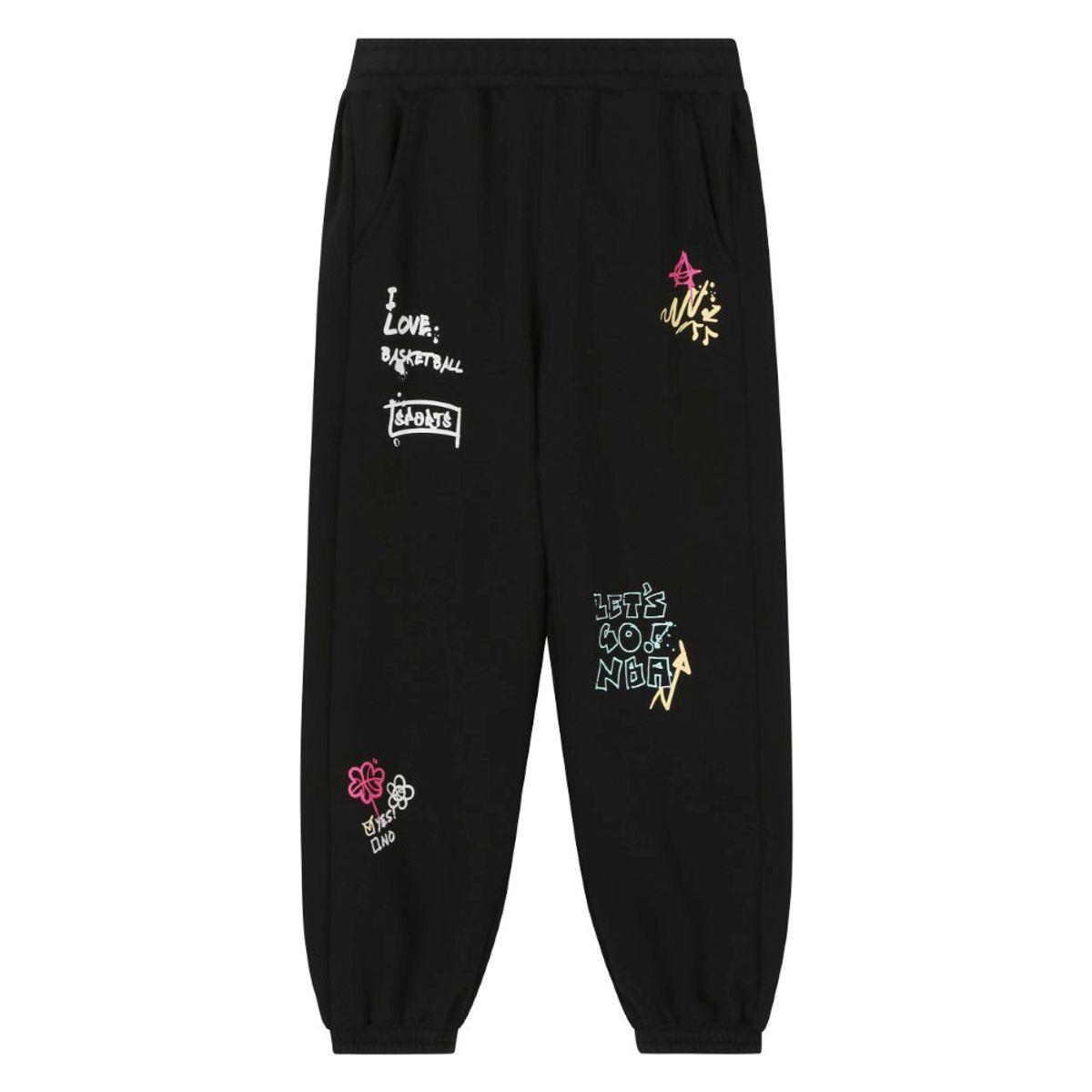 엔비에이 키즈(NBA KIDS) 여아 그래피티 조거팬츠(K241TP610P) 블랙