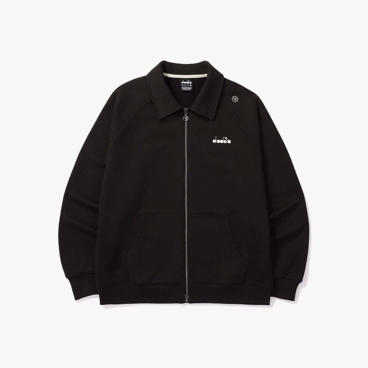 디아도라(diadora) 컴피 스웻 집업 자켓 BLACK