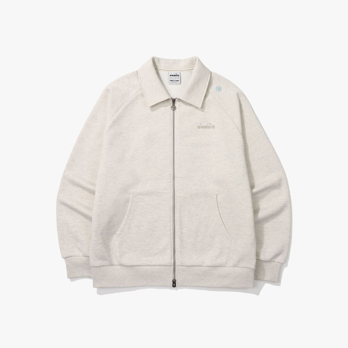 디아도라(diadora) 컴피 스웻 집업 자켓 MELANGE GREY