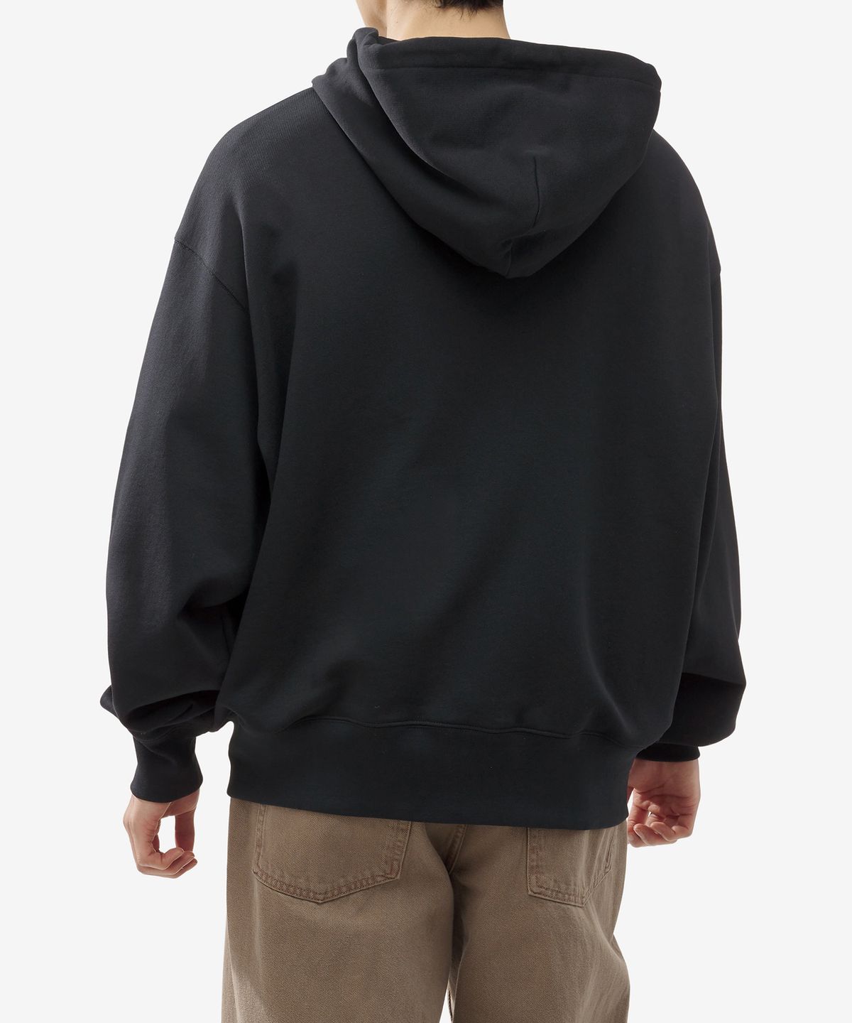 아크네 스튜디오(ACNE STUDIOS) 공용 페이스 로고 후드 - 블랙 / CI0130900