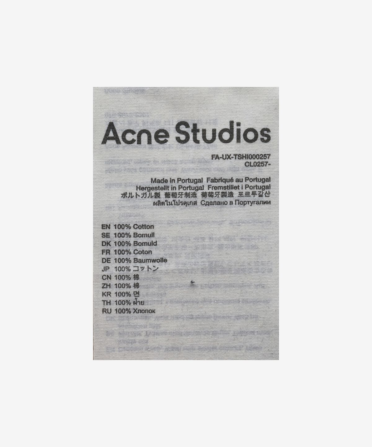 아크네 스튜디오(ACNE STUDIOS) 페이스 로고 반소매 티셔츠 - 블랙 / CL0257900