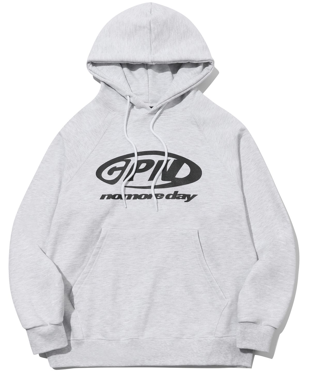 꼼파뇨(CPGN STUDIO) OVAL C LOGO 레글런 후드티 멜란지화이트
