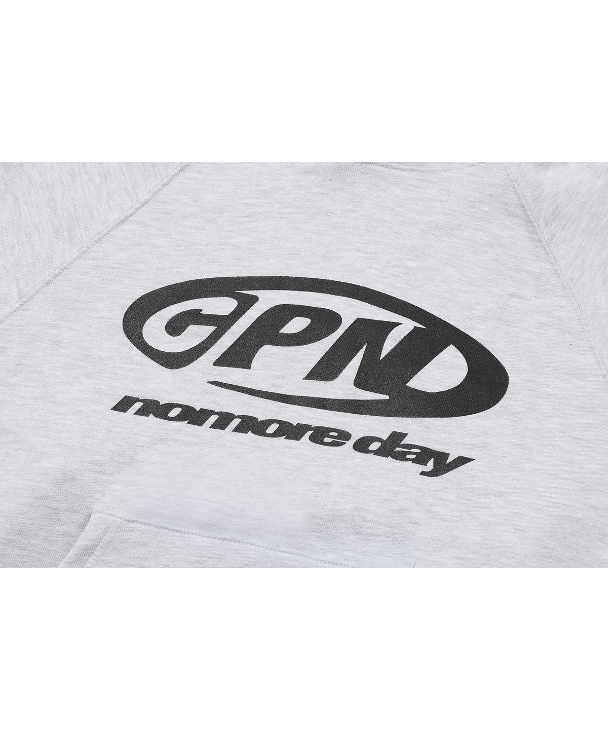 꼼파뇨(CPGN STUDIO) OVAL C LOGO 레글런 후드티 멜란지화이트