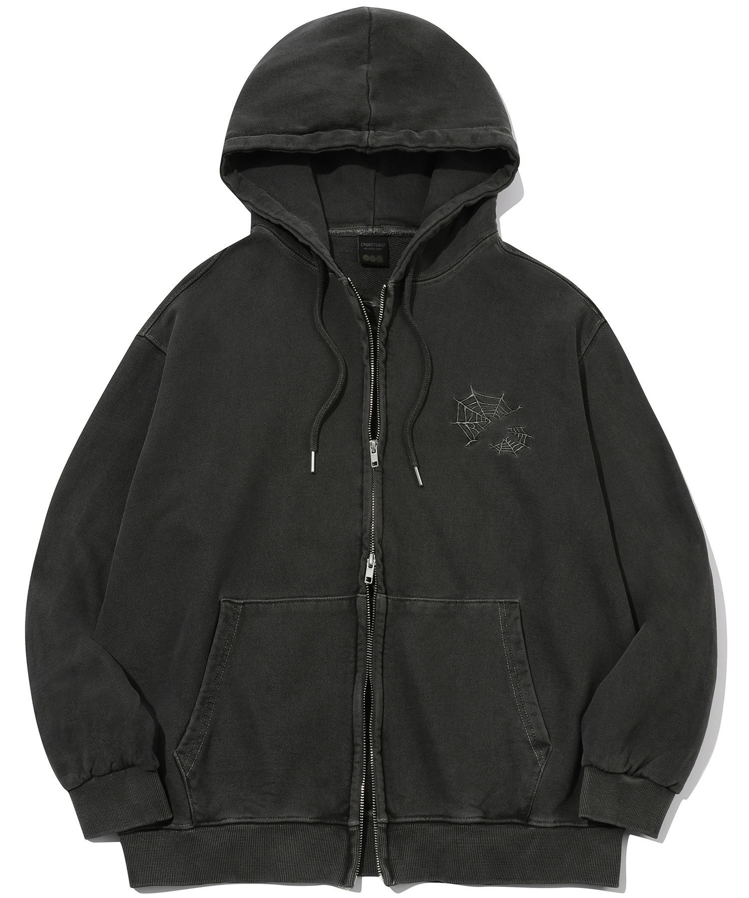 ★CPGN STUDIO★2-WAY Skull Web Pigment Hood Zip-Up★関税込★ MUSINSA | CPGN STUDIO [2-WAY] Skull Web Pigment Hood Zip-up