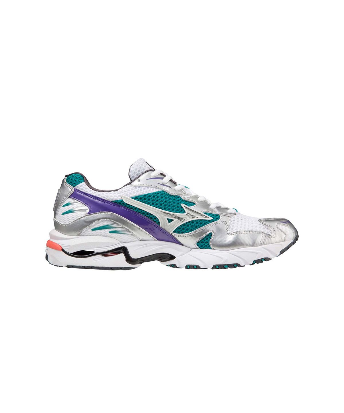 미즈노(MIZUNO) (공용) 웨이브 라이더 10 - 화이트:실버:틸 블루 / D1GA210407