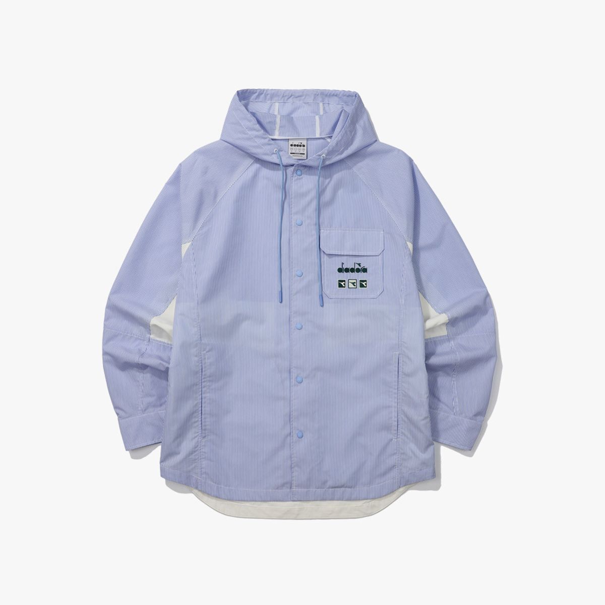 디아도라(diadora) 크래프트 후드 셔츠 자켓 SKY BLUE