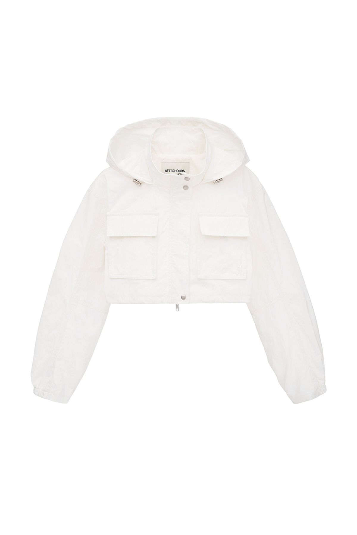 애프터아워즈(AFTERHOURS) HOODED CROP JACKET (WHITE)