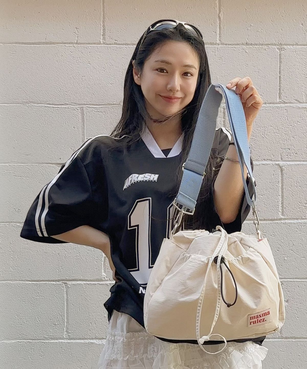 마스마룰즈(MASMARULEZ) 8 pocket cross bag_Butter cream