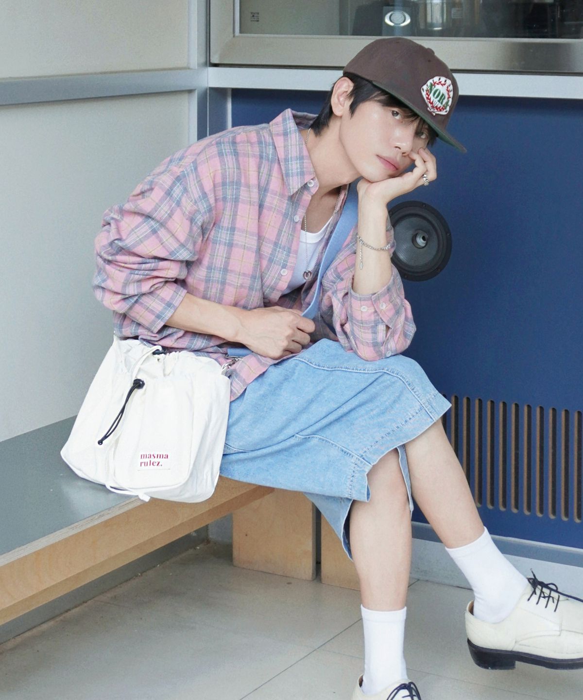 마스마룰즈(MASMARULEZ) 8 pocket cross bag_Butter cream