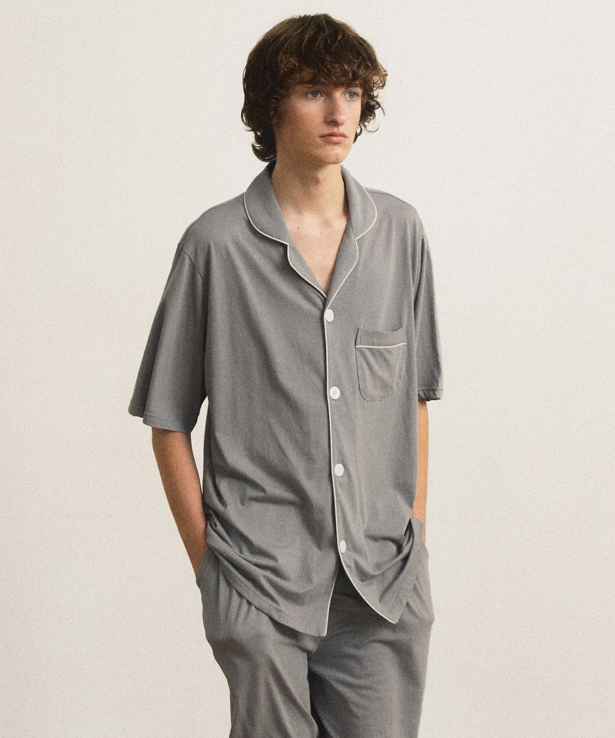 조스라운지(JO'S LOUNGE) [모달] (couple) Essential Grey Short Pajama Set