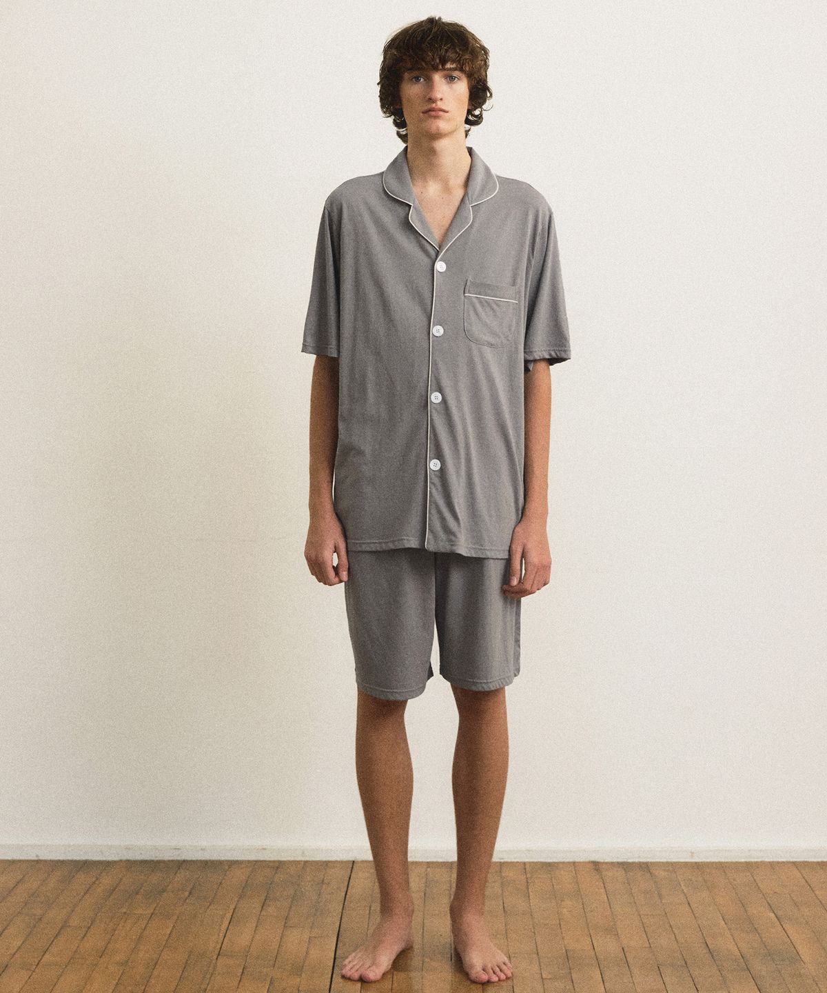 조스라운지(JO'S LOUNGE) [모달] (couple) Essential Grey Short Pajama Set