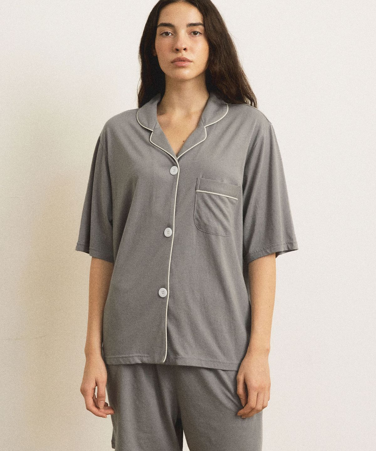 조스라운지(JO'S LOUNGE) [모달] (w) Essential Grey Short Pajama Set