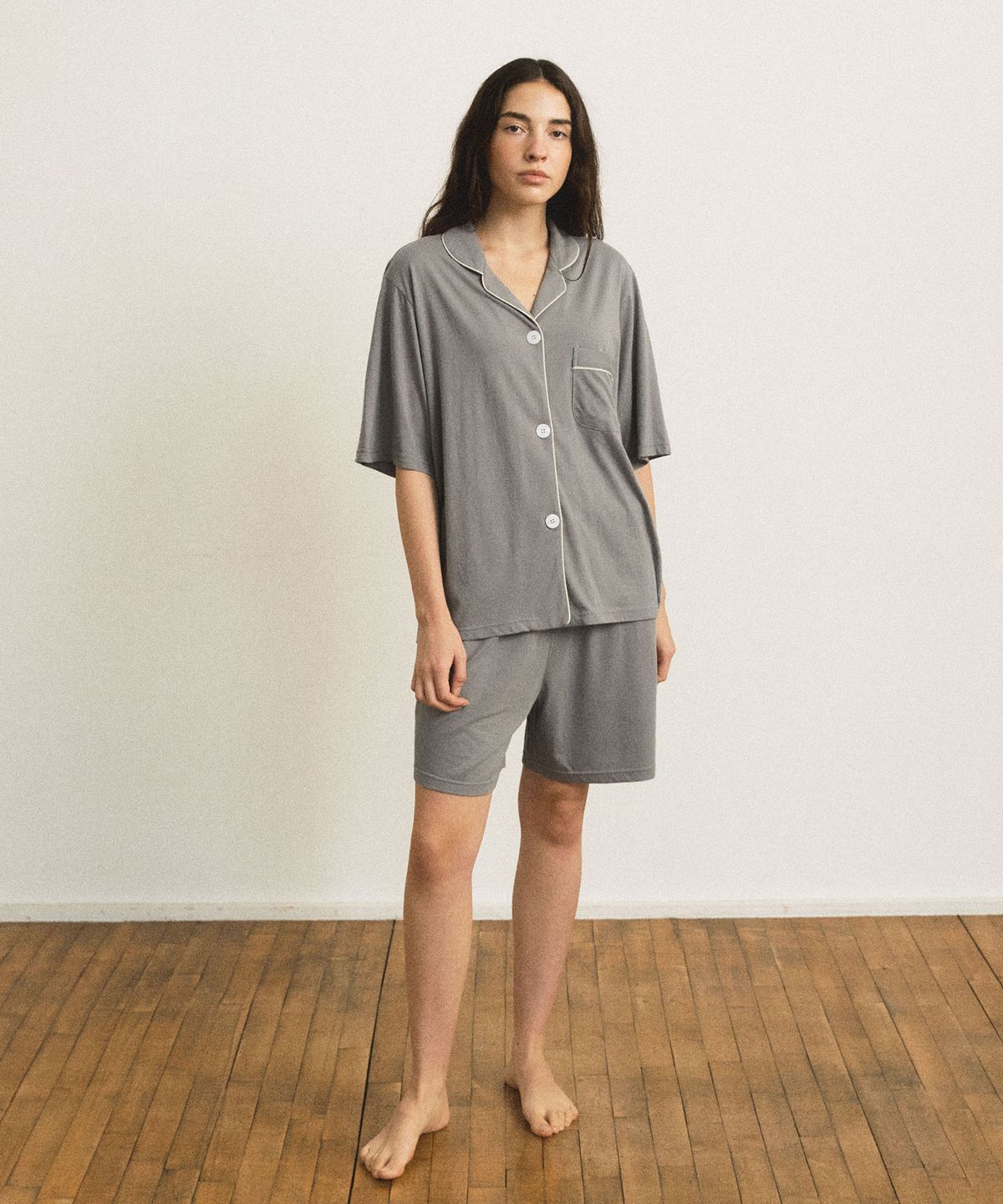 조스라운지(JO'S LOUNGE) [모달] (w) Essential Grey Short Pajama Set