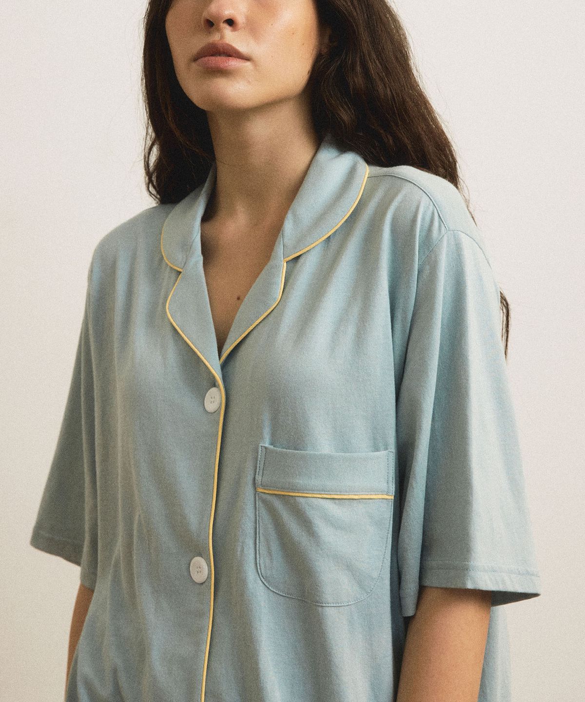 조스라운지(JO'S LOUNGE) [모달] (w) Essential Mint Grey Short Pajama Set