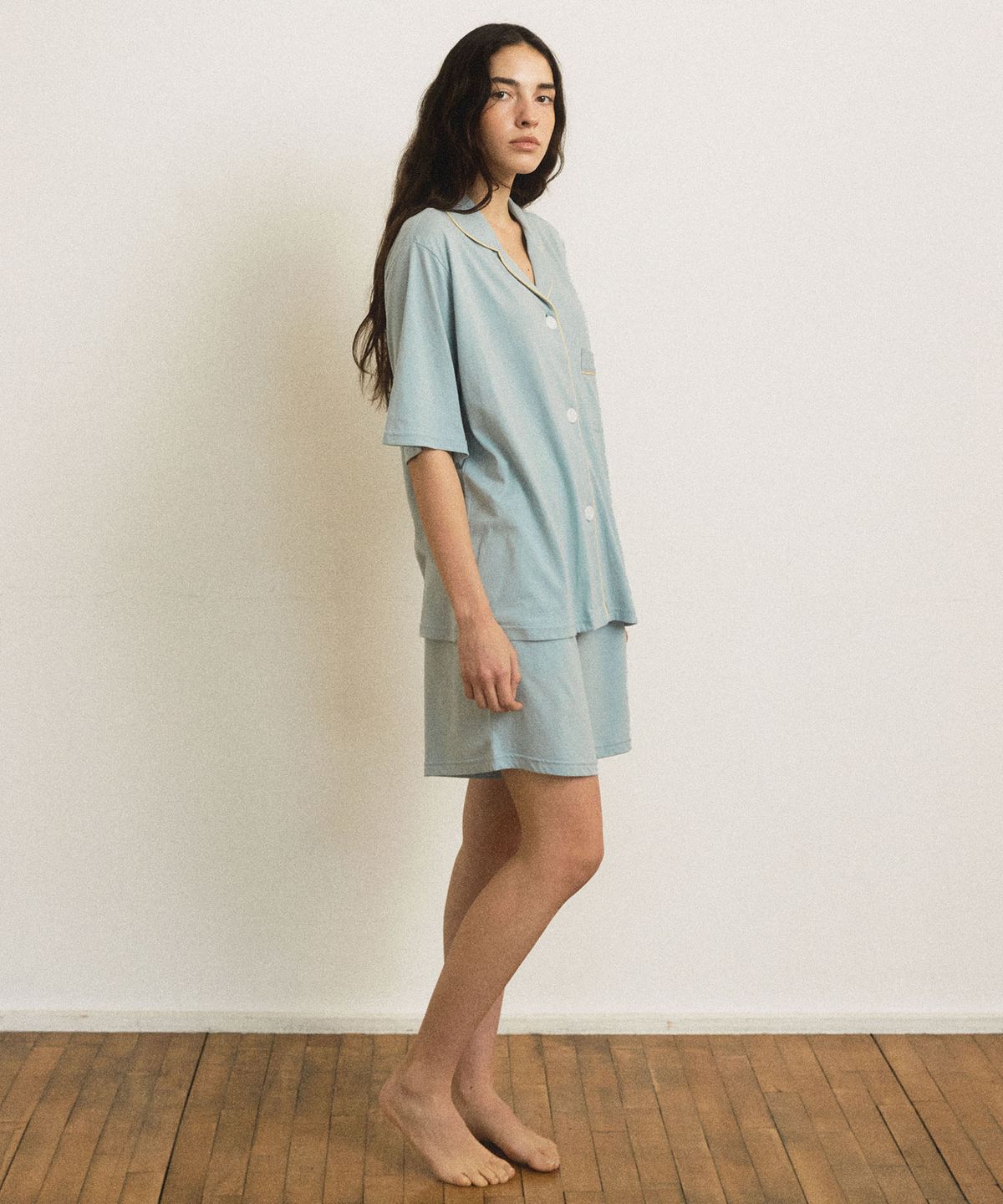 조스라운지(JO'S LOUNGE) [모달] (w) Essential Mint Grey Short Pajama Set