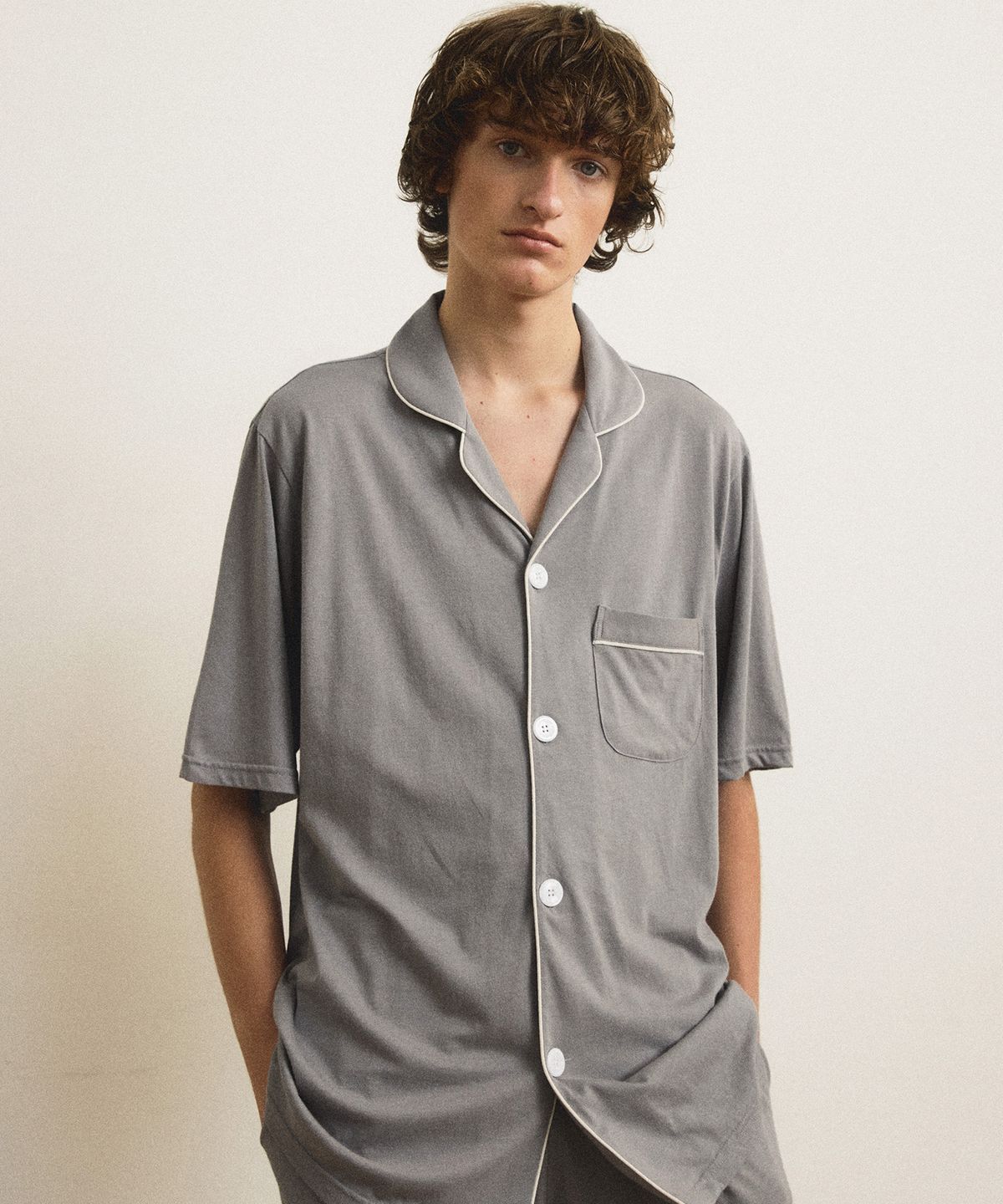 조스라운지(JO'S LOUNGE) [모달] (m) Essential Grey Short Pajama Set