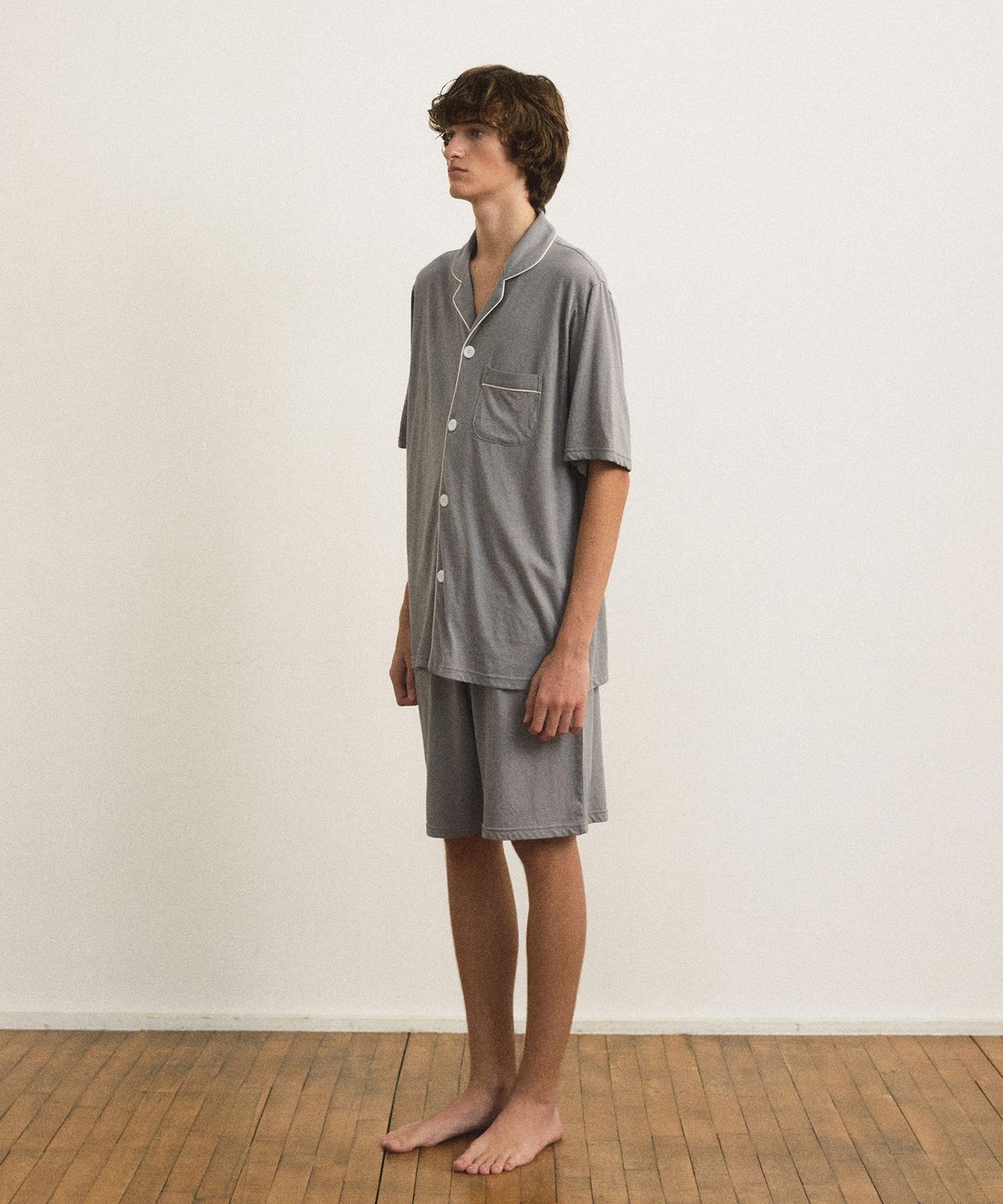 조스라운지(JO'S LOUNGE) [모달] (m) Essential Grey Short Pajama Set