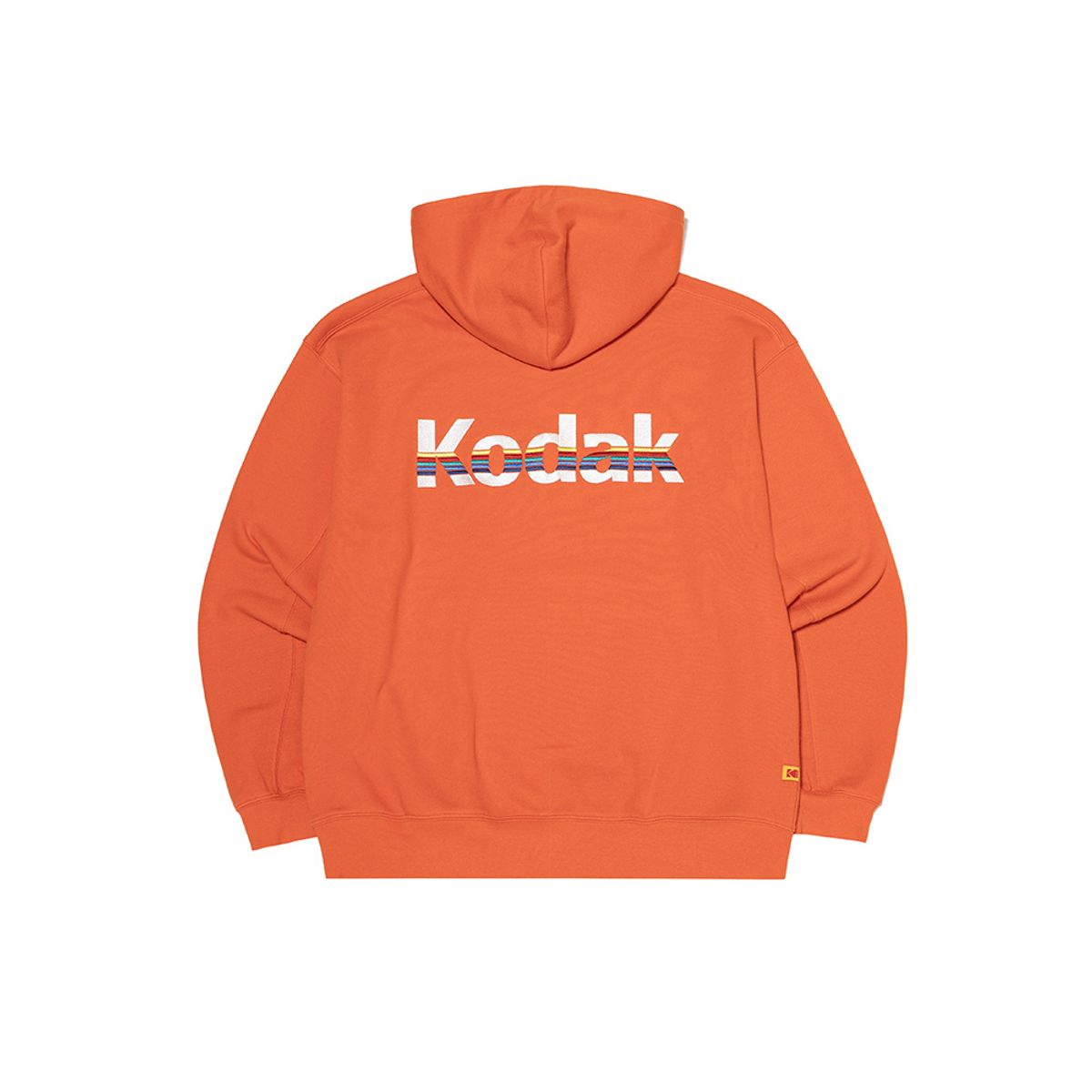 코닥(KODAK) 레인보우 빅로고 후드티셔츠 ORANGE