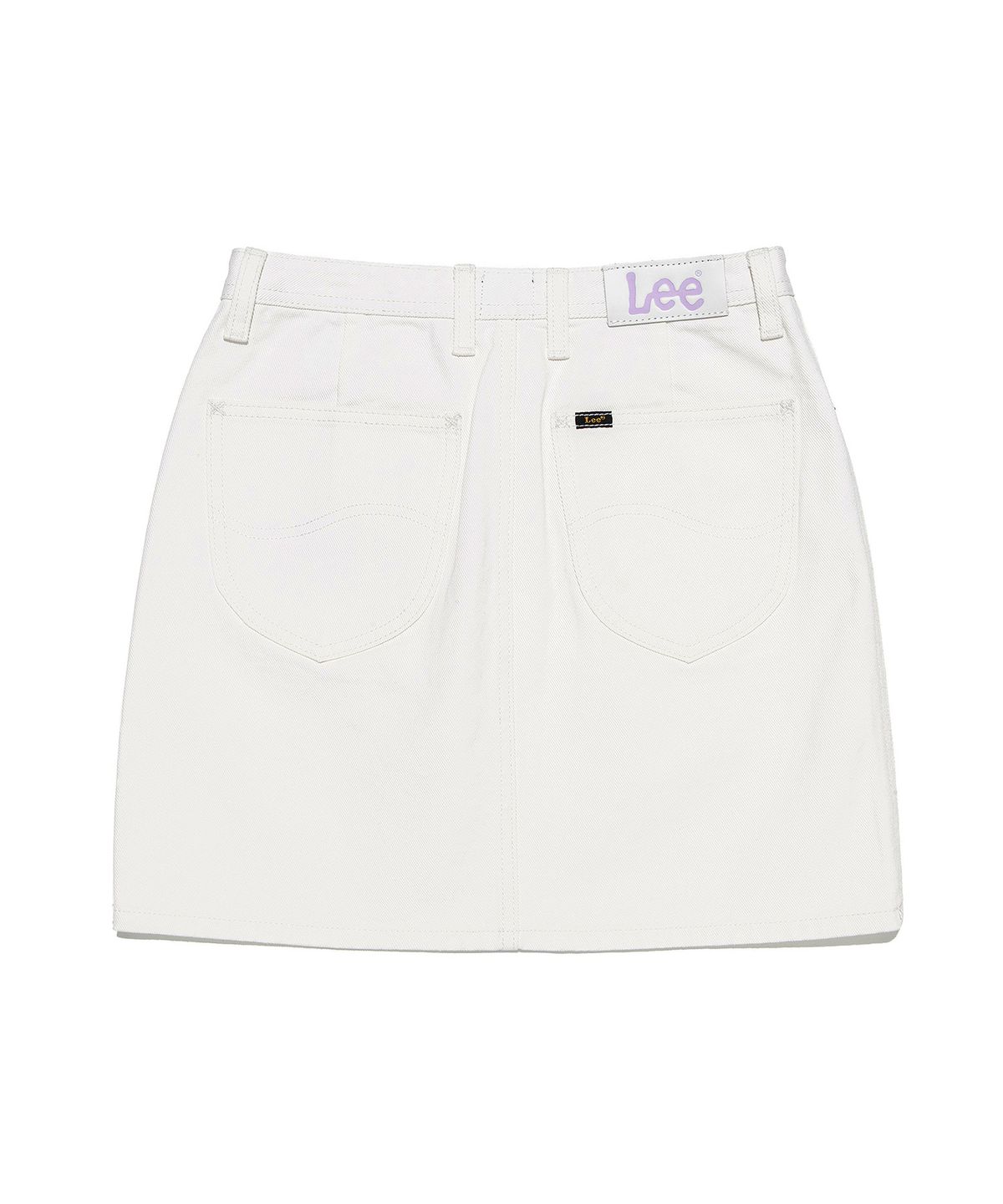 리(LEE) 우먼 데님 미니 스커트 화이트