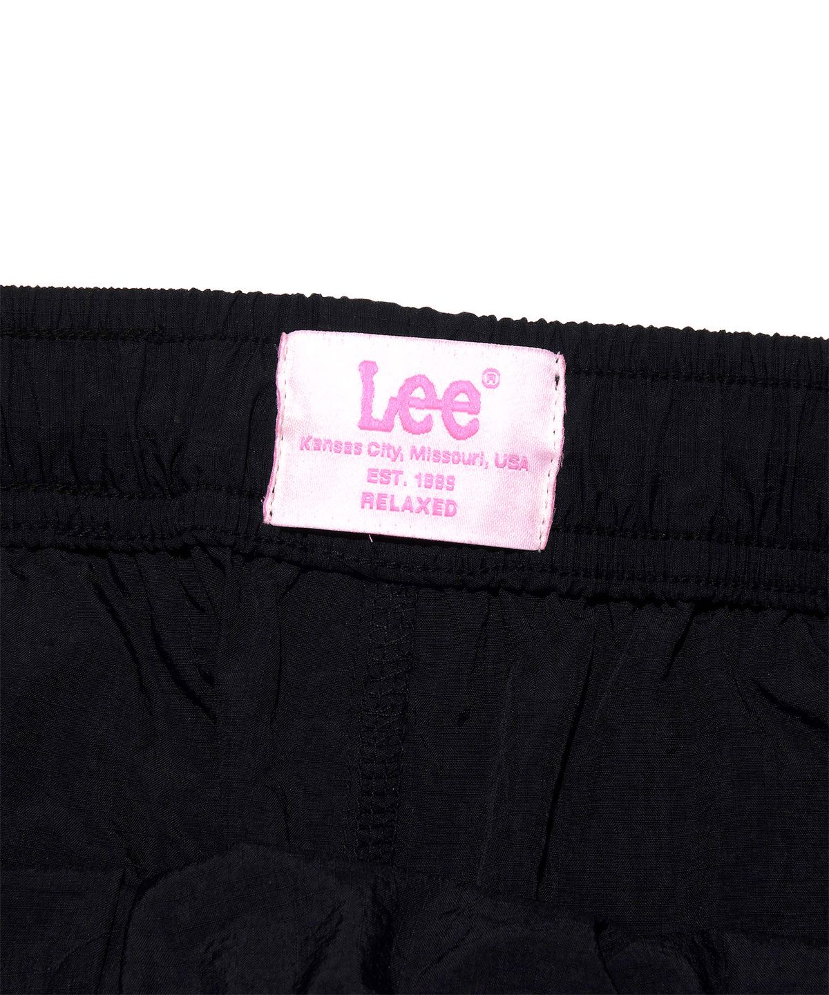 리(LEE) 우먼 스트링 카고 미디 스커트 블랙