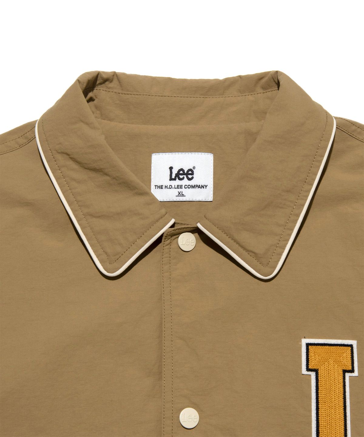 리(LEE) 나일론 카라 바시티 자켓 베이지