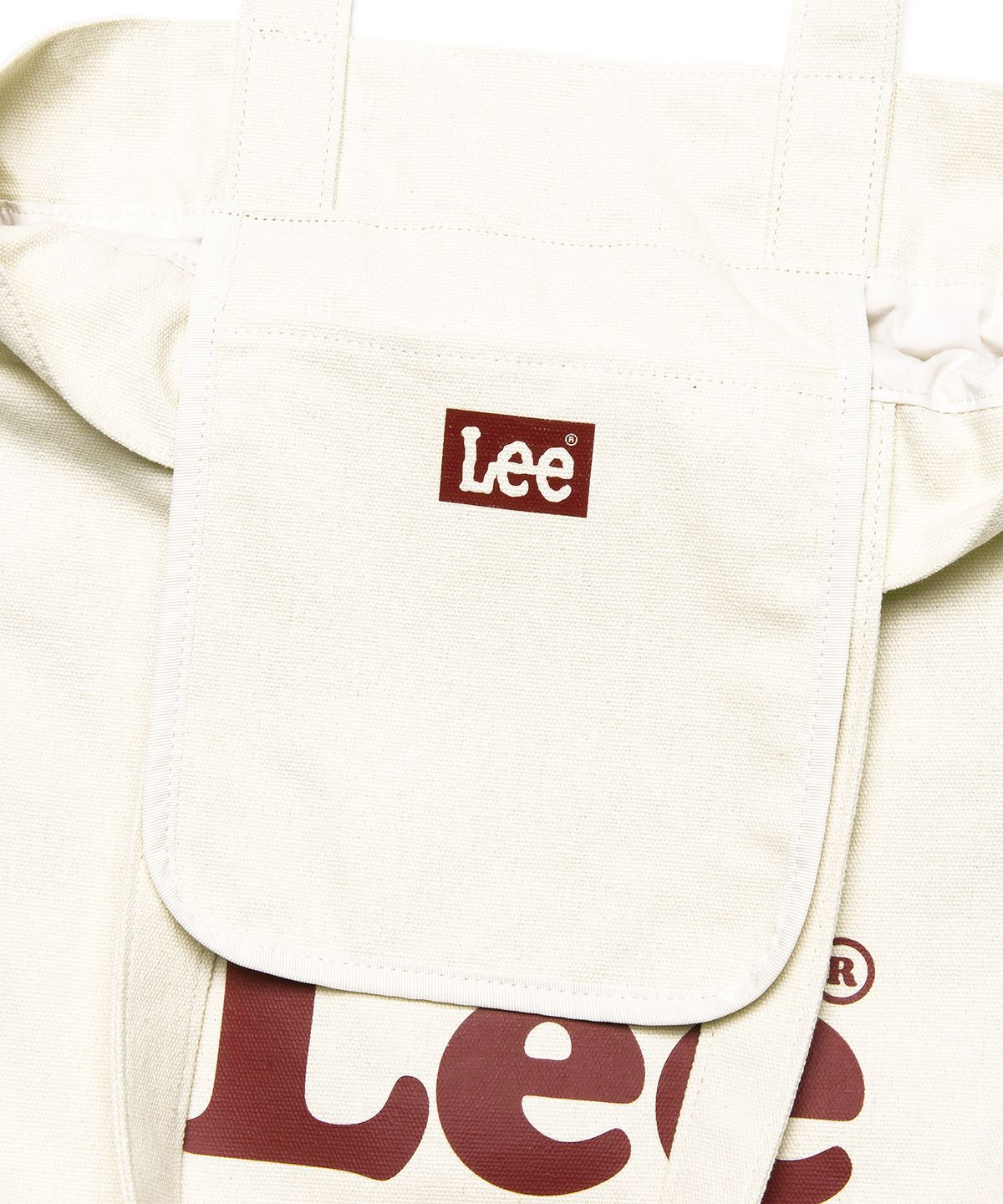 리(LEE) 코튼 스트링 에코백 아이보리