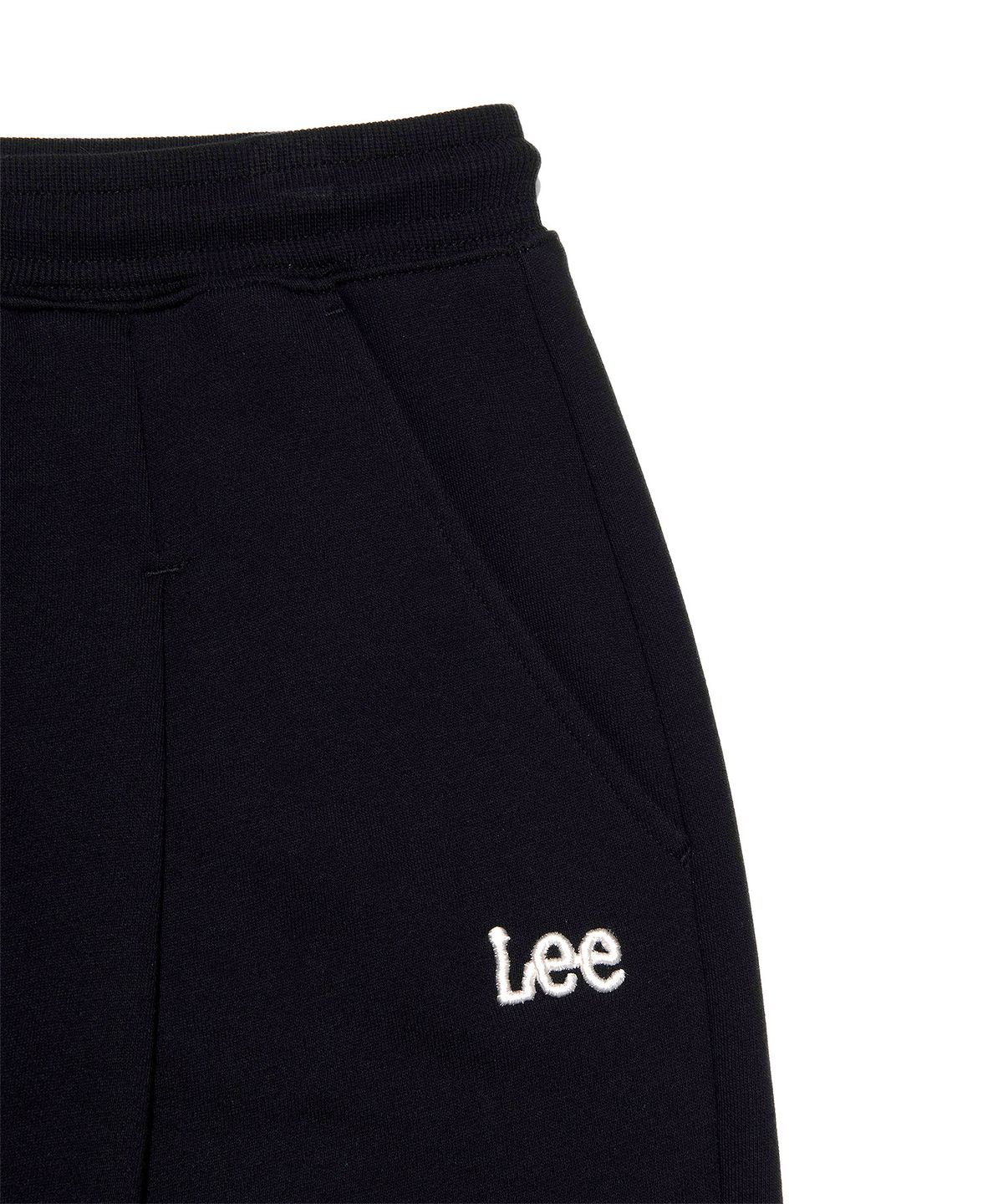 리(LEE) 스웻 원 턱 와이드 팬츠 블랙
