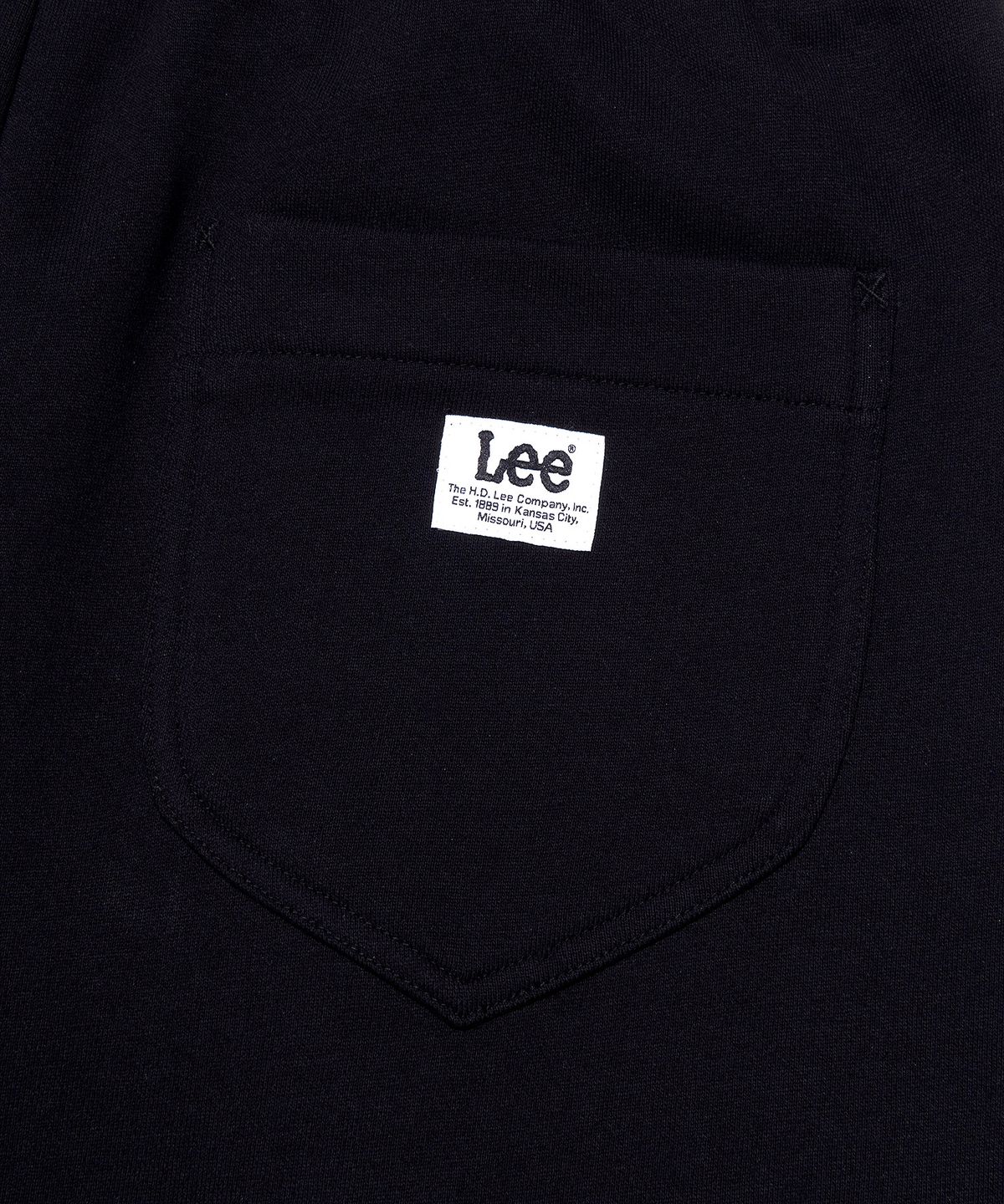 리(LEE) 스웻 원 턱 와이드 팬츠 블랙