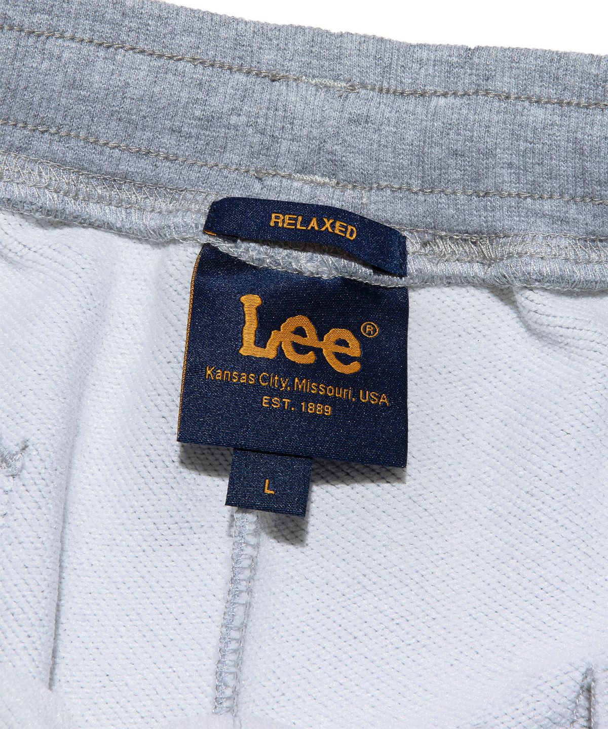 리(LEE) 스웻 원 턱 와이드 팬츠 그레이