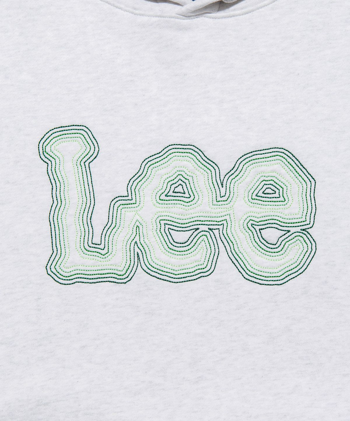 리(LEE) 빅 트위치 런닝 자수 로고 후드 라이트 그레이