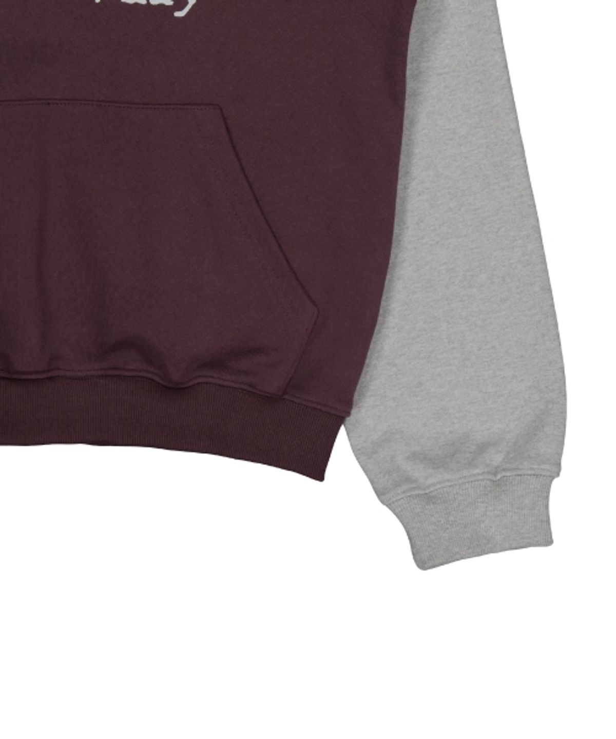 더콜디스트모먼트(THE COLDEST MOMENT) TCM pioneer raglan hoodie (burgundy/grey)