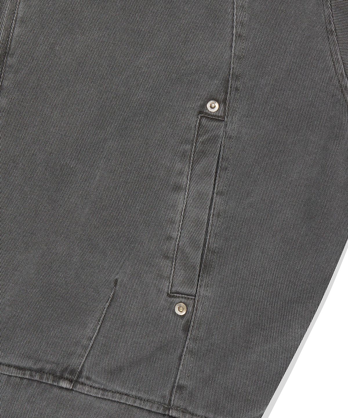 마하그리드(MAHAGRID) OVERDYED BIKER JACKET CHARCOAL(MG2ESMJ241A)