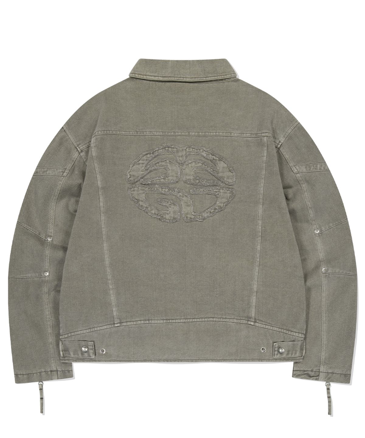 마하그리드(MAHAGRID) OVERDYED BIKER JACKET KHAKI(MG2ESMJ241A)