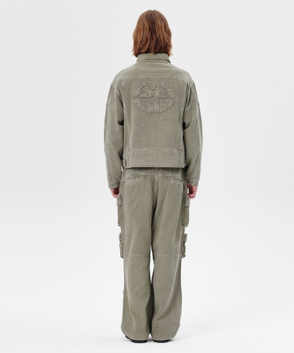 마하그리드(MAHAGRID) OVERDYED BIKER JACKET KHAKI(MG2ESMJ241A)