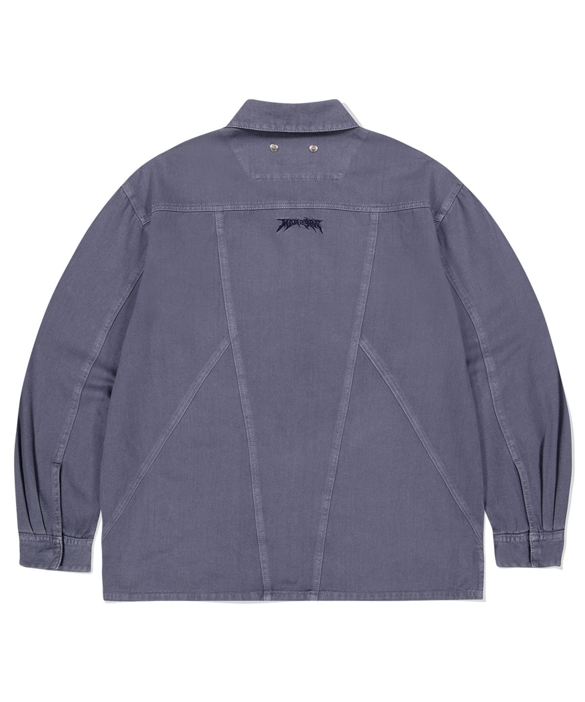 마하그리드(MAHAGRID) PIGMENT DYED PANEL SHIRT PURPLE(MG2ESMW310A)