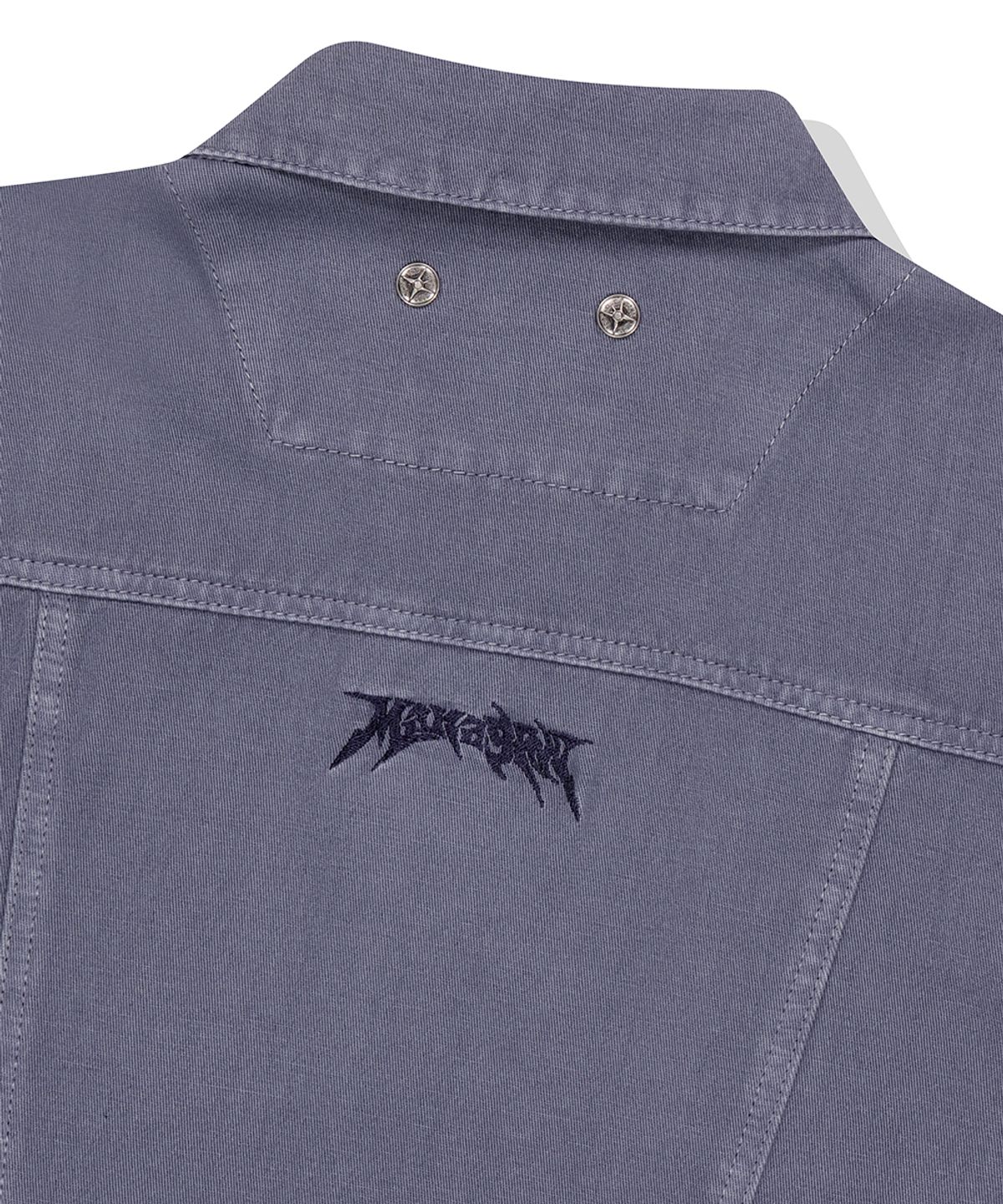마하그리드(MAHAGRID) PIGMENT DYED PANEL SHIRT PURPLE(MG2ESMW310A)