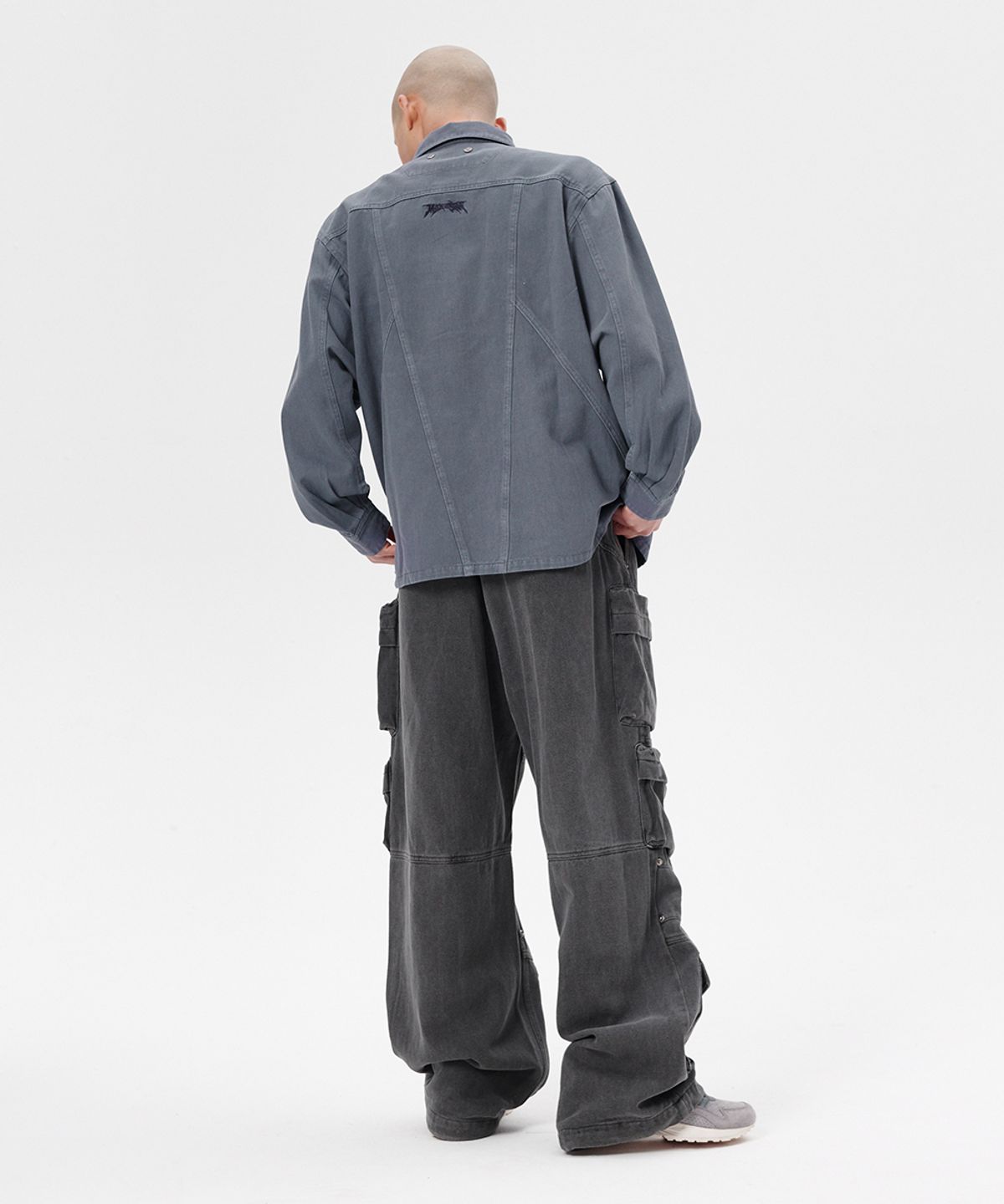 마하그리드(MAHAGRID) PIGMENT DYED PANEL SHIRT BLUE(MG2ESMW310A)