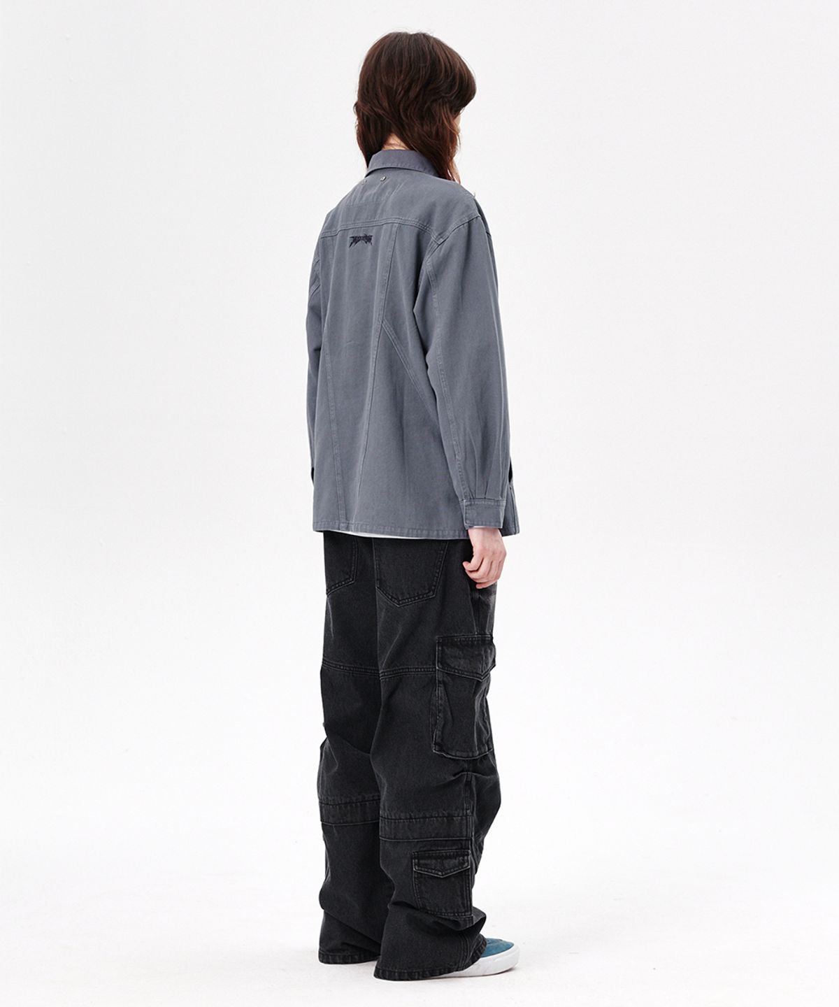 마하그리드(MAHAGRID) PIGMENT DYED PANEL SHIRT BLUE(MG2ESMW310A)