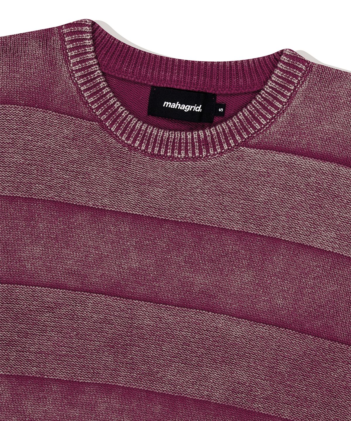 마하그리드(MAHAGRID) WASHED STRIPE KNIT PINK(MG2ESMK600A)