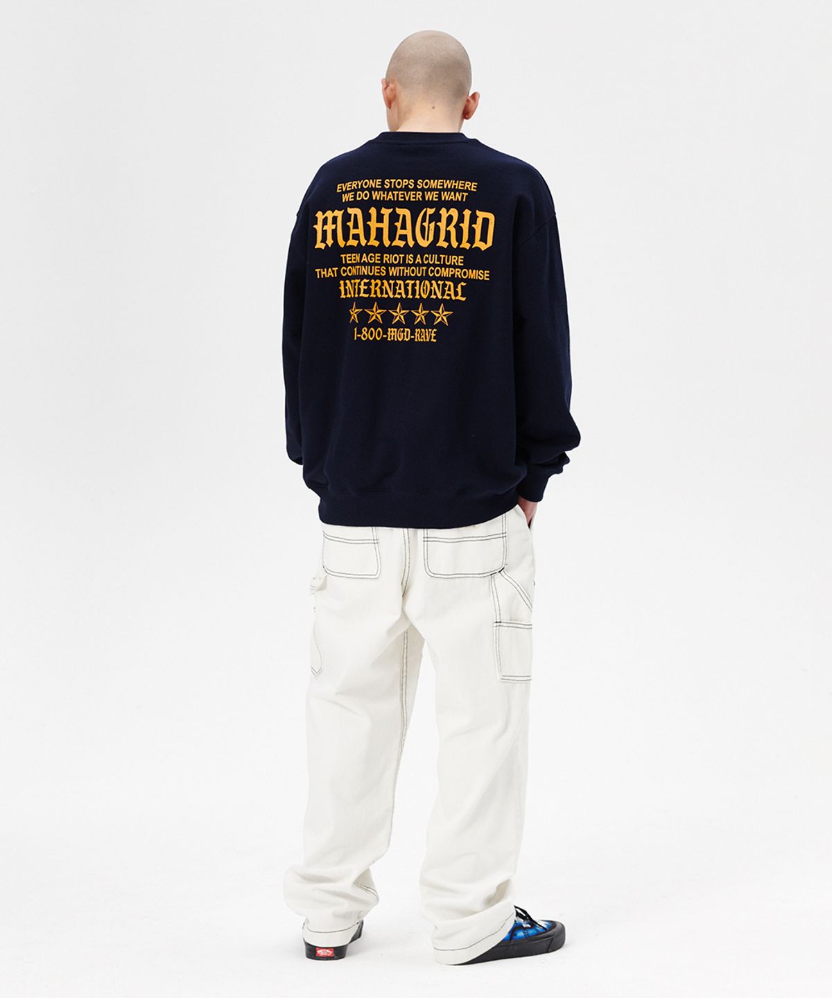 마하그리드(MAHAGRID) INTERNATIONAL SWEATSHIRT NAVY(MG2ESMM452A)