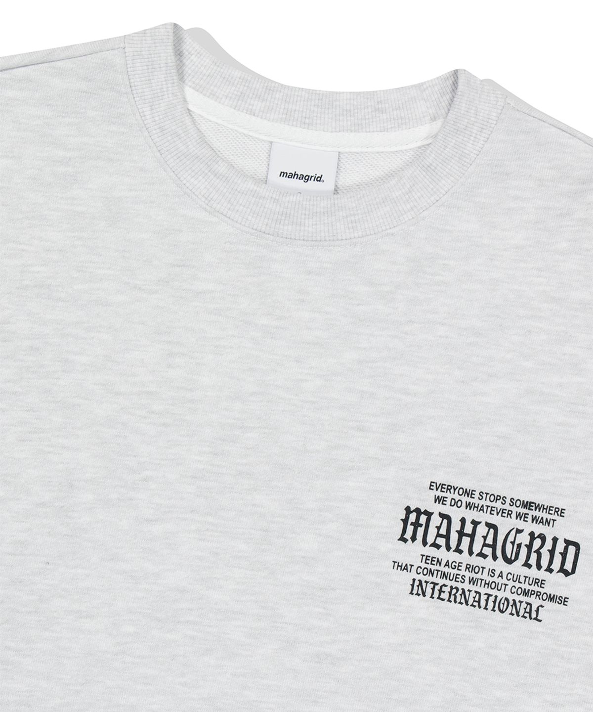 마하그리드(MAHAGRID) INTERNATIONAL SWEATSHIRT LIGHT GREY(MG2ESMM452A)