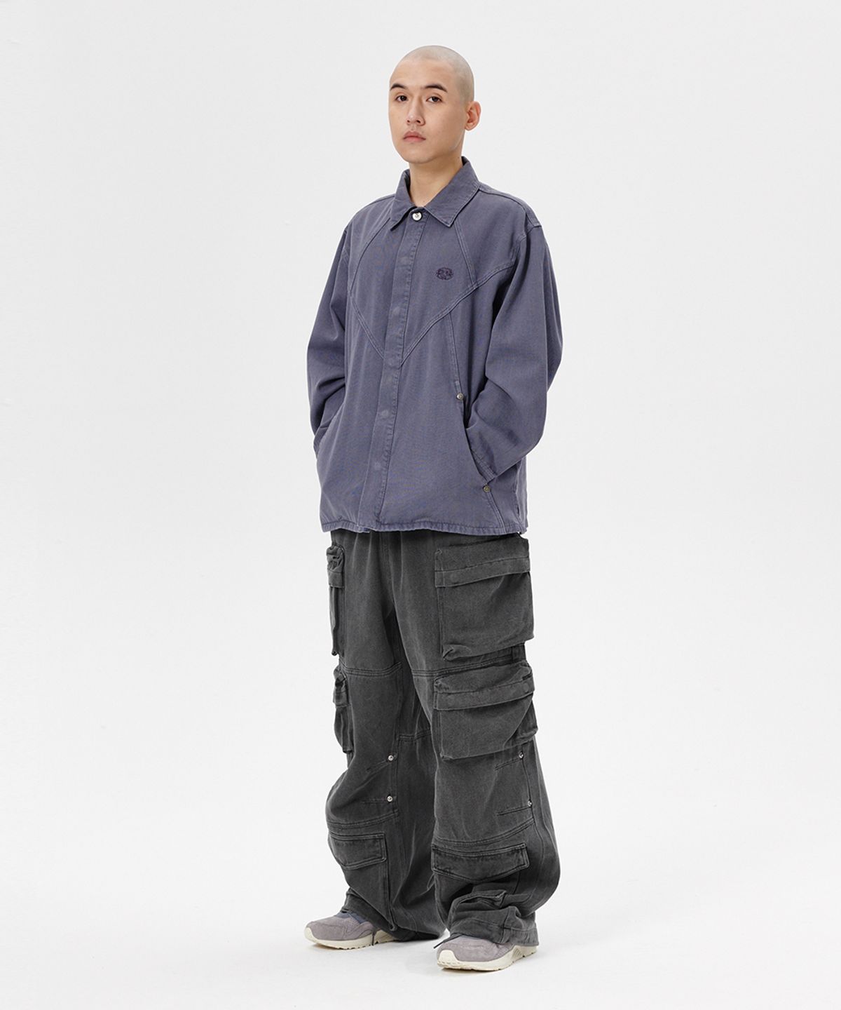 마하그리드(MAHAGRID) OVERDYED UTILITY PANT CHARCOAL(MG2ESMD110A)
